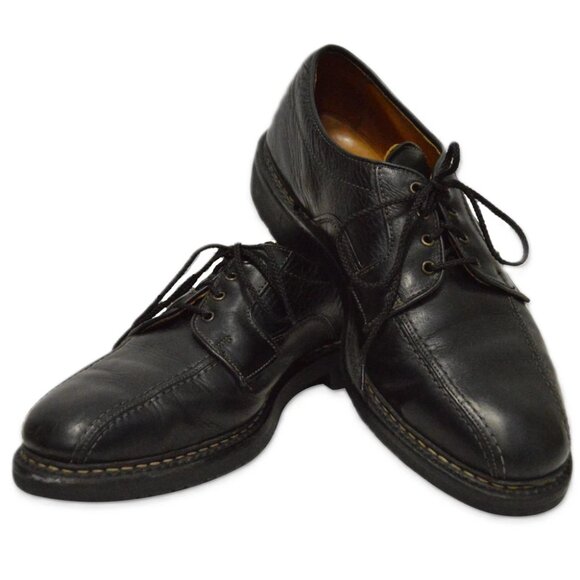 Allen Edmonds Mapleton Derby Shoes Black Leather Men’s 9C Narrow Made in USA - Picture 1 of 5